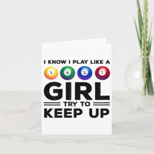 Carte Je Sais Que Je Joue Comme Une Fille Essaie De Gard