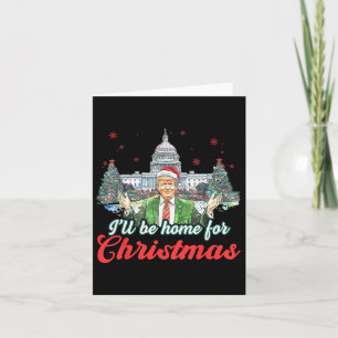 Carte Je serai à la maison pour Noël Funky Père Noël Tru