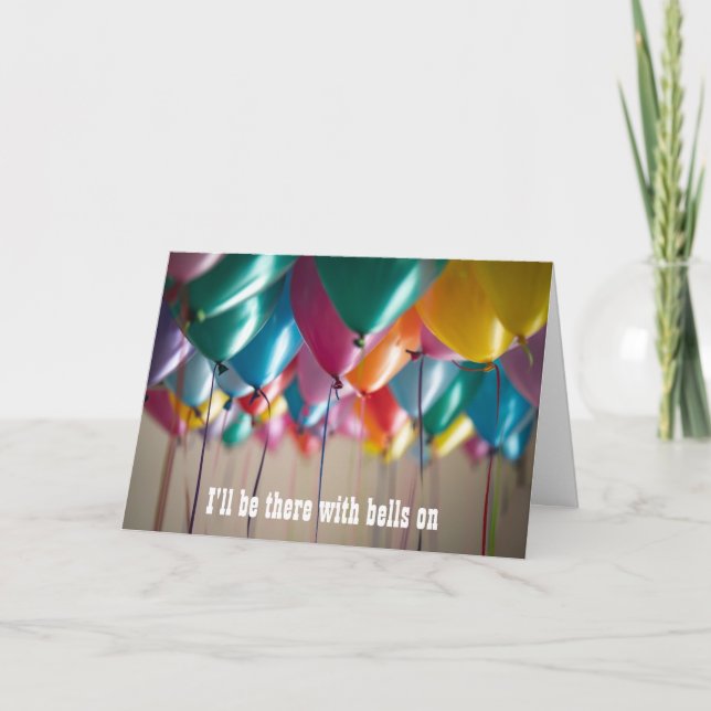 Carte Je serai là avec des cloches pour ton anniversaire (Devant)