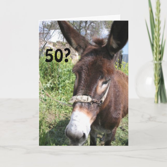 CARTE JE SERAI L'ONCLE-50E D'UN ÂNE (Devant)