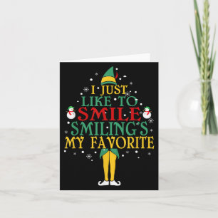 Carte Je Souris Simplement Sourire Est Mon Noël Préféré