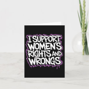 Carte Je soutiens le sticker pour les droits des femmes