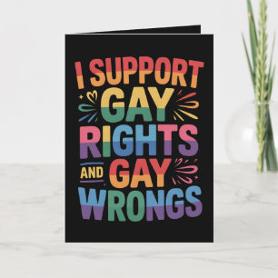 Carte Je Soutiens Les Droits Gays Et Les Erreurs Gays LG