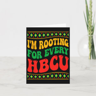 Carte Je soutiens pour chaque Hbcu Noir Histoire Mois Re