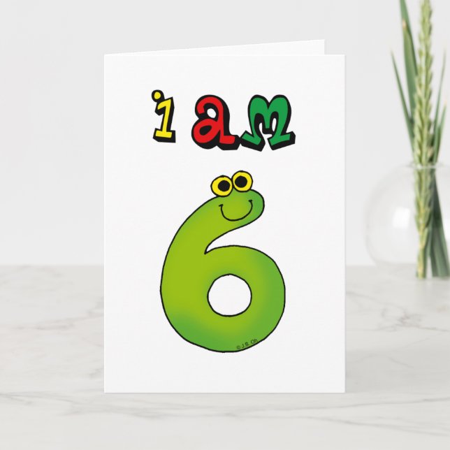 Carte Je suis 6 ans (Devant)