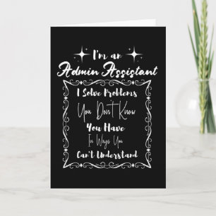 Carte Je suis Admin Assistant. Jour des administrateurs 