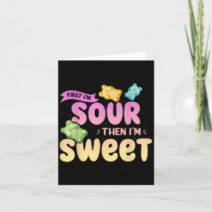 Carte Je suis aigre puis je suis doux Patch de bonbons d