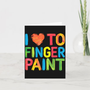 Carte Je suis amoureux de la peinture au doigt de couple