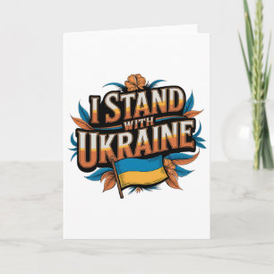 Carte Je suis avec l'Ukraine' Vintage Design de soutien