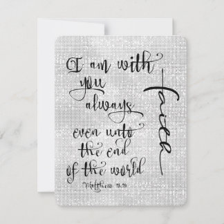 Carte Je Suis Avec Vous Toujours Bible Verse Christian