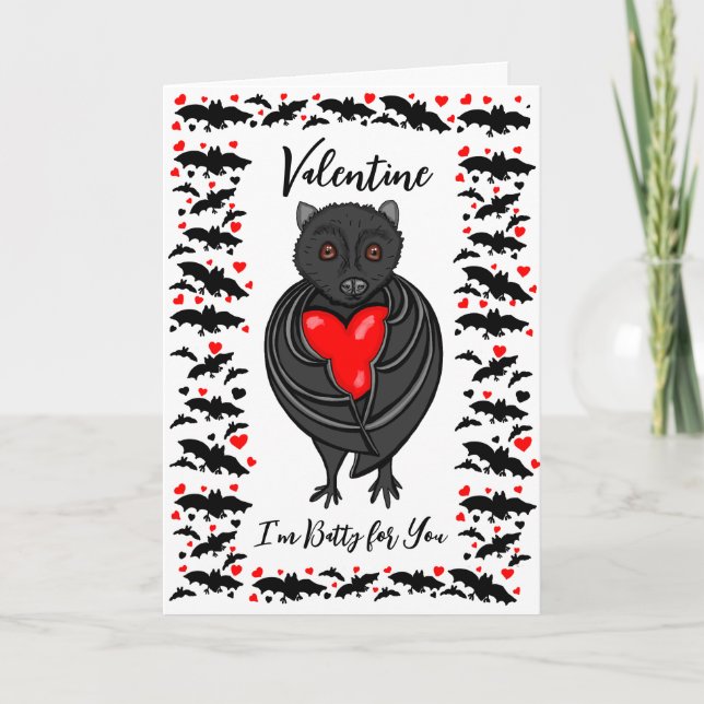 Carte Je suis Batty pour toi la Saint-Valentin (Devant)
