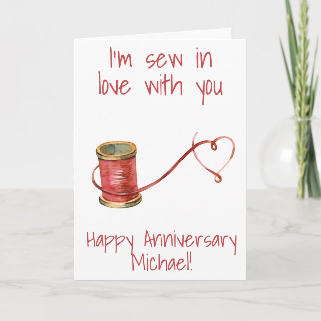Carte Je suis Couché en amour avec toi Anniversaire de T (Devant)