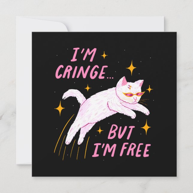 Carte Je suis Cringe, mais je suis libre (Devant)