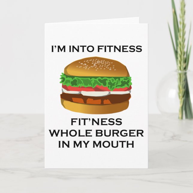 Carte Je suis dans Fitness Burger (Devant)