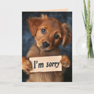 Carte Je suis Désolé Mignonne Chiot