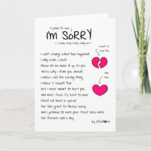 Carte Je suis désolé / Pardonne-moi
