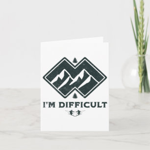Carte Je suis difficile Double Diamants Noirs Drôle Ski 
