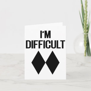 Carte Je suis difficile Funny Double Skii Black Diamonds