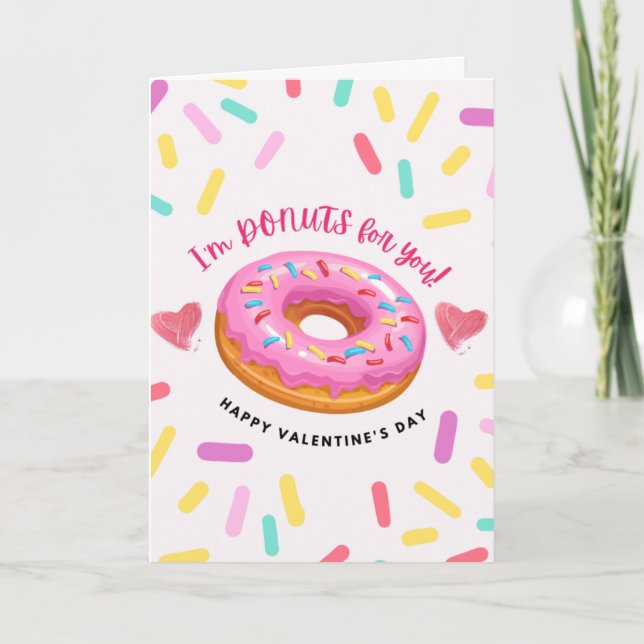 Carte Je suis Donuts pour vous - Donuts Lover Valentine (Devant)