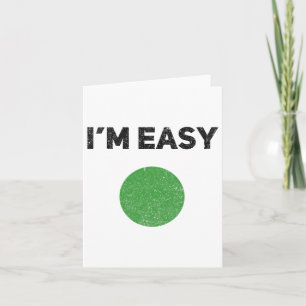 Carte Je suis Easy Green Skiing Circle Snowboard Vintage