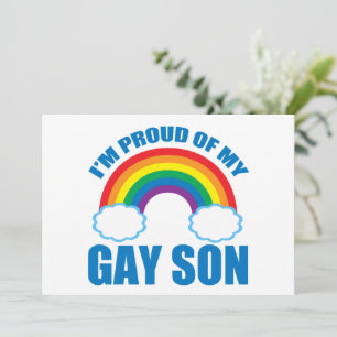Carte Je suis fier de mon fils gay Maman Papa Fierté Arc