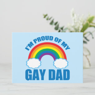 Carte Je suis fière de la Rainbow Pride de mon papa gay