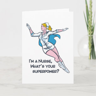 Carte Je suis infirmière, quelle est votre super-puissan