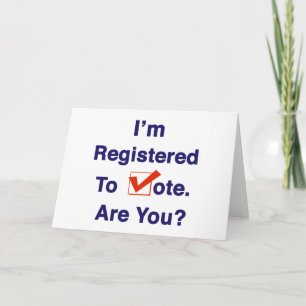 Carte Je suis inscrit pour voter