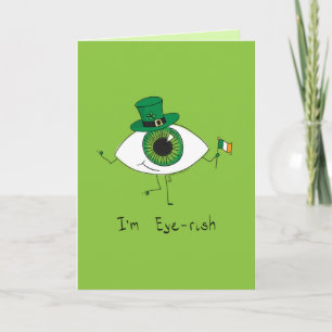 Carte Je suis Irlandais St. Patrick's Day Eye Eyeball