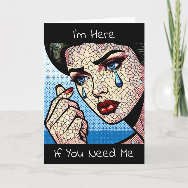Carte Je suis là pour toi si tu as besoin de moi (Devant)