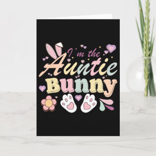 Carte Je suis la tante lapin assortie à la famille joyeu
