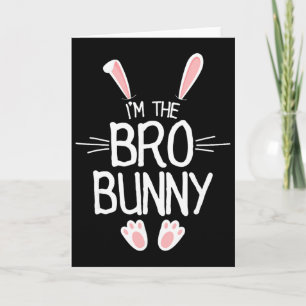 Carte Je suis le frère lapin chemise garçons mignon asso
