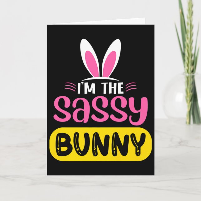 Carte Je Suis Le Lapin Sy Oreilles De Lapin Oeuf Funny P (Devant)