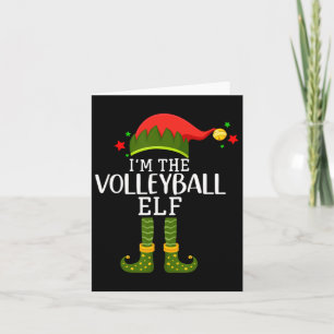 Carte Je suis Le Volleyball Elf Funny Matching Christmas