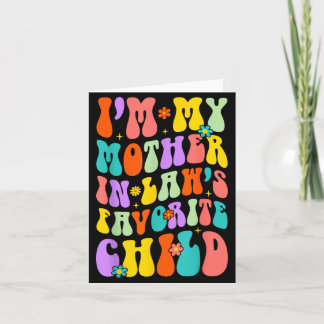 Carte Je Suis L'Enfant Préféré De Ma Belle-Mère Humour F