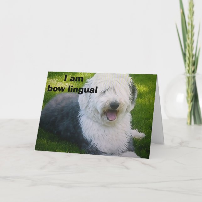 CARTE "JE SUIS MAL LINGUE" SALUT D'ANNIVERSAIRE (Devant)