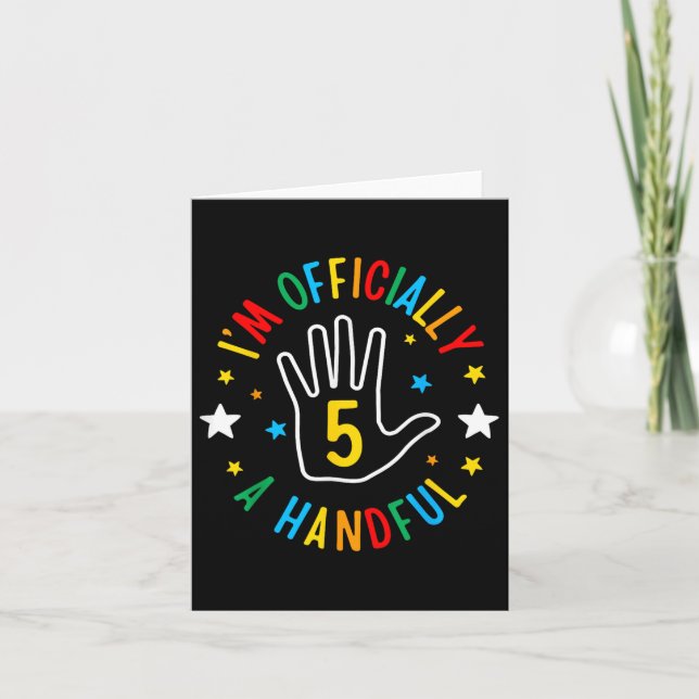Carte Je Suis Officiellement Un Petit Diable Drôle 5ème  (Devant)