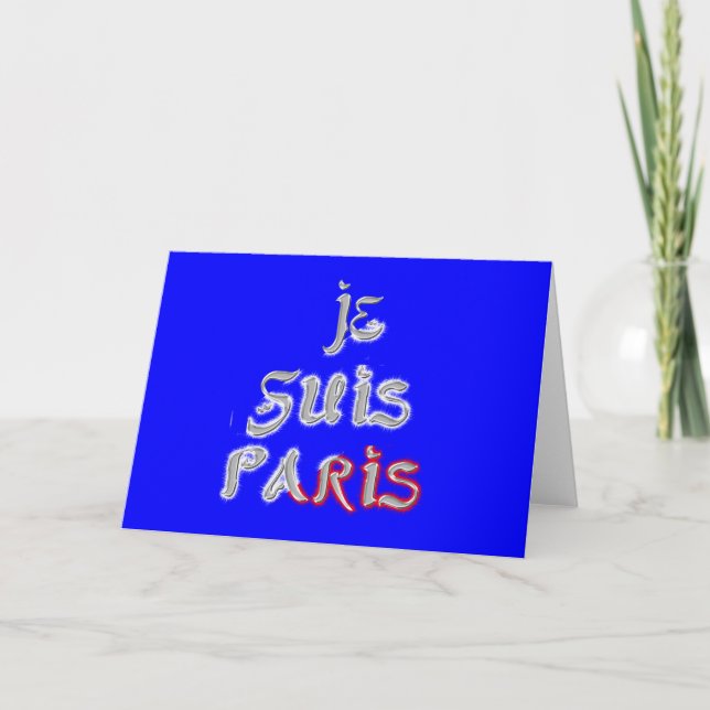 Carte Je Suis Paris Impression d'art (Devant)