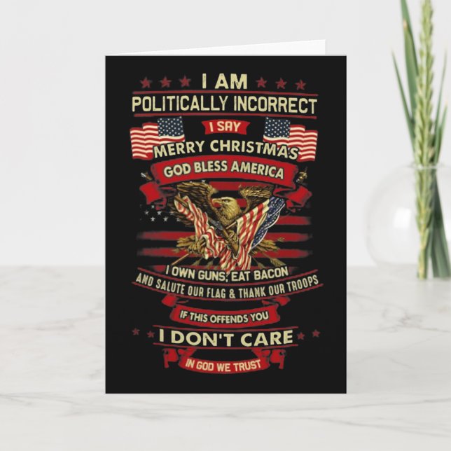 Carte Je suis politiquement incorrect, je dis joyeux Noë (Devant)