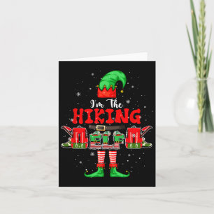 Carte Je suis Randonnée Elf Chrisrmas Camping Costume Lo