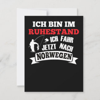 Carte Je suis retraité Pêche Norvège Drôle
