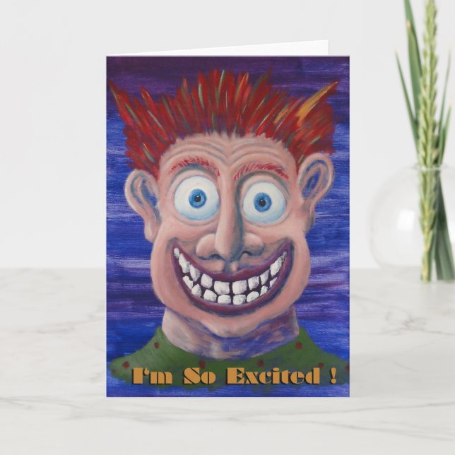 Carte Je suis tellement excité ! (Devant)
