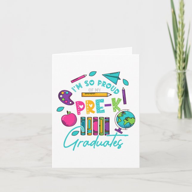 Carte Je Suis Tellement Fier De Mes Diplômés D'Études Pr (Devant)