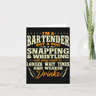 Carte Je suis un barman, pas un chien - Tapster Bartendi