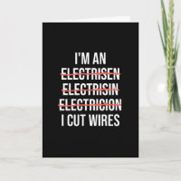 Je suis un électricien je coupe les fils Blague or