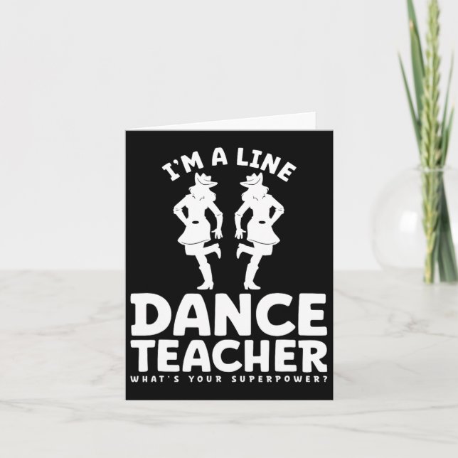 Carte Je suis un enseignant de danse en ligne Quelle est (Devant)