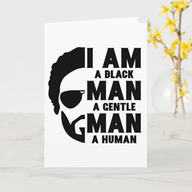 Carte Je Suis Un Homme Noir Fête des pères À La Barbe (Fleur jaune)
