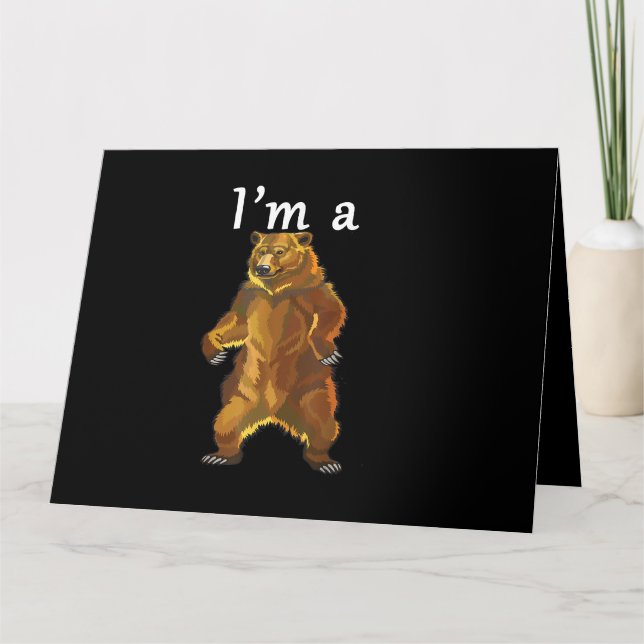 Carte Je suis un ours grizzli et Brown (Devant)