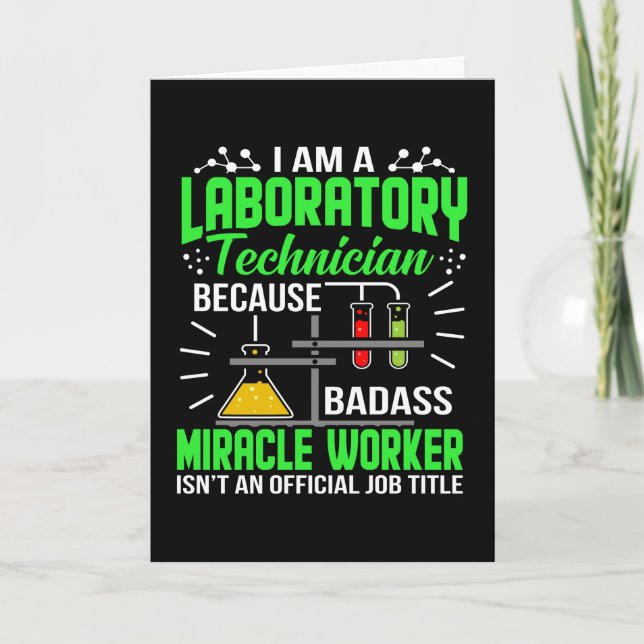 Carte Je suis un technicien de laboratoire pistolet de l (Devant)