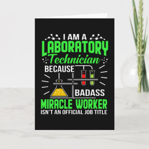 Carte Je suis un technicien de laboratoire pistolet de l